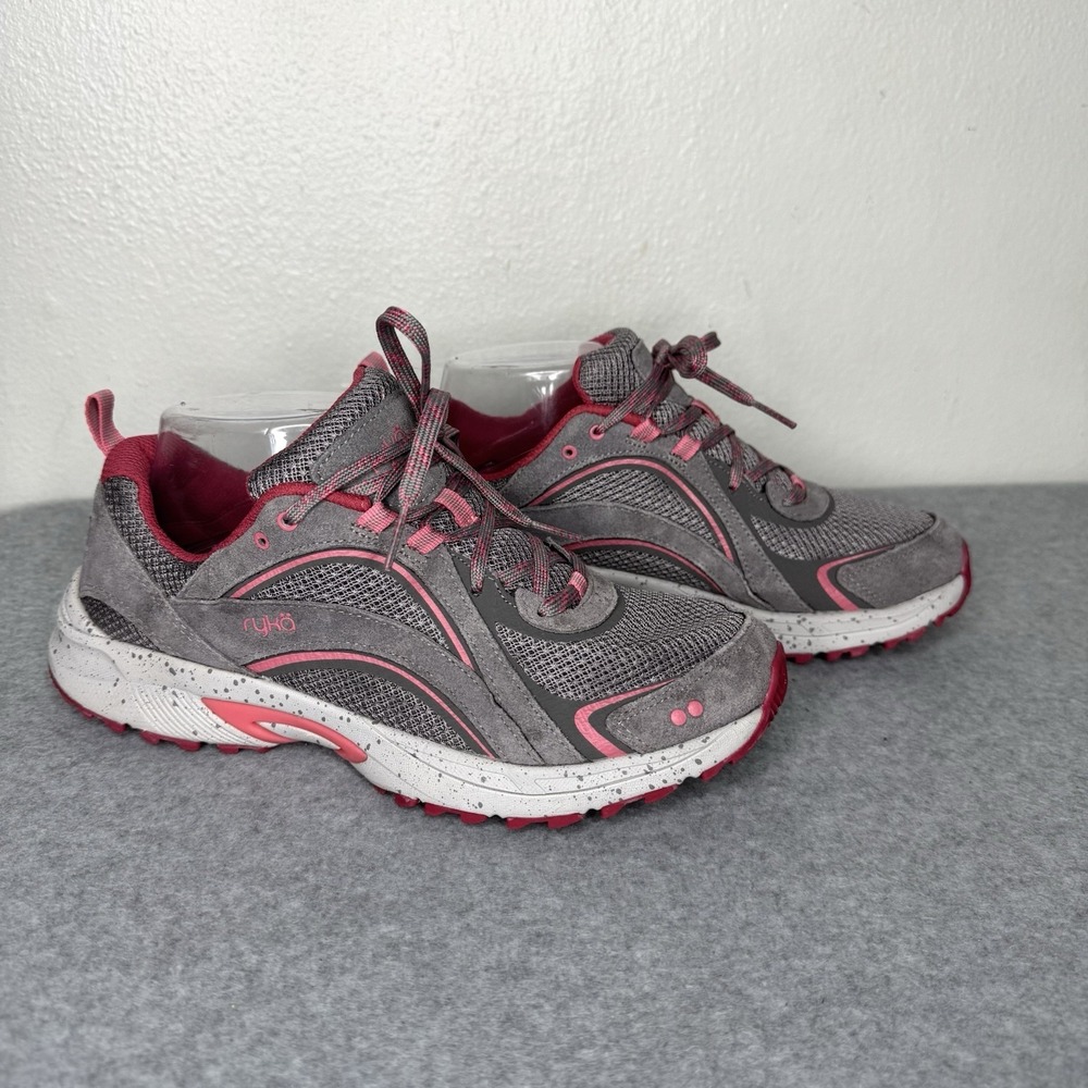 Ryka Sky Walk Trail Tennis Shoes Women's 8.5 Pink Gray Athletic Sneakers